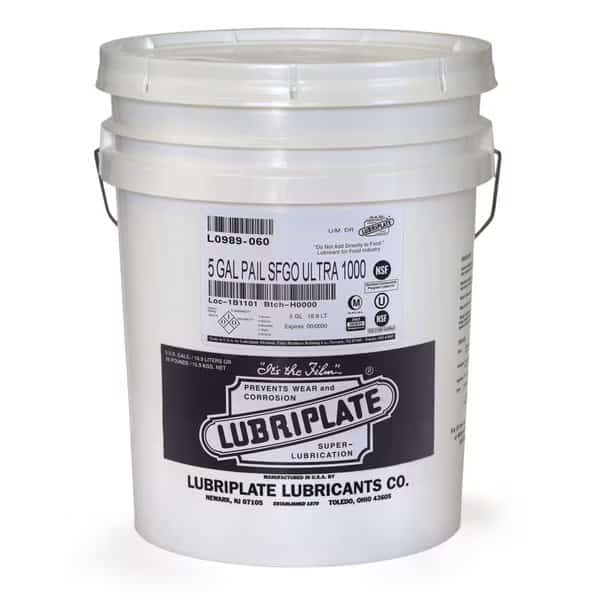 Sfgo Ultra 1000, 5 Gal Pail, H-1/Food Grade Syntehtic Fluid For Worm Gear Boxes