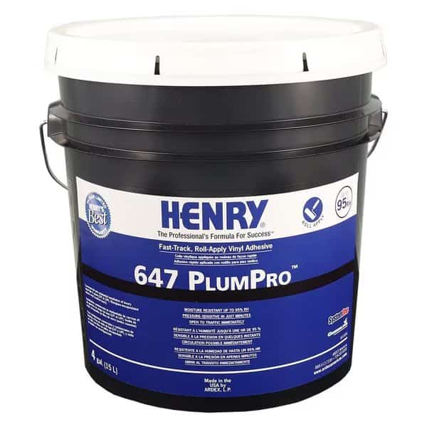 Henry 647 PlumPro Fast-Track, Roll-Apply Vinyl Adhesive 4 GAL
