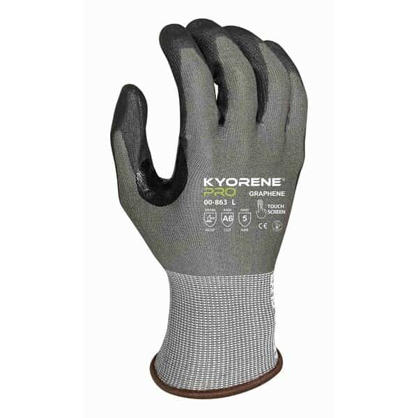 Coated Gloves, Polyurethane Palm, Gray, XL 12 PK