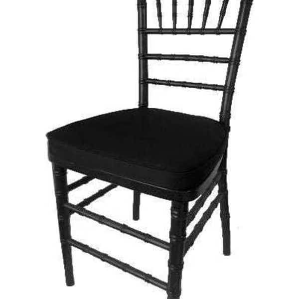 Chiavari cushion, Soft 2" Box Cushions, Black