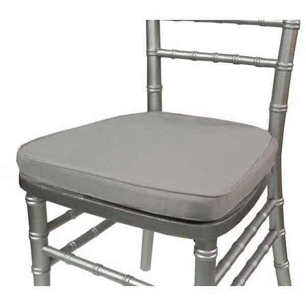Chiavari cushion, Soft 2" Box Cushions, Light Gray