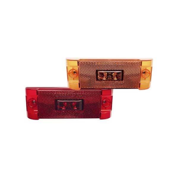 Ambr 2" X 6" Pc Sdmrkr W/Reflector