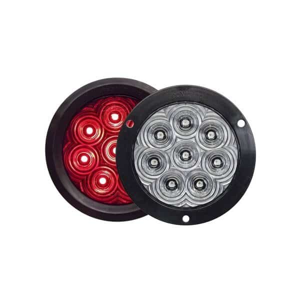 Hi Vis 4" Round Stt Red Lens Grmt Mnt Tri-Pole