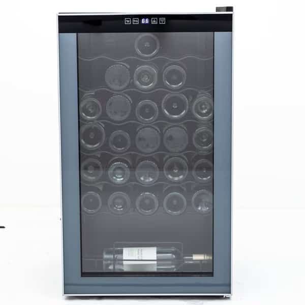 Avanti 34 Bottle Wine Cooler, Stainless Steel with Black Cabinet