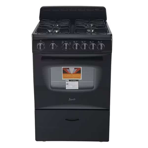Avanti 24" Gas Range, Black