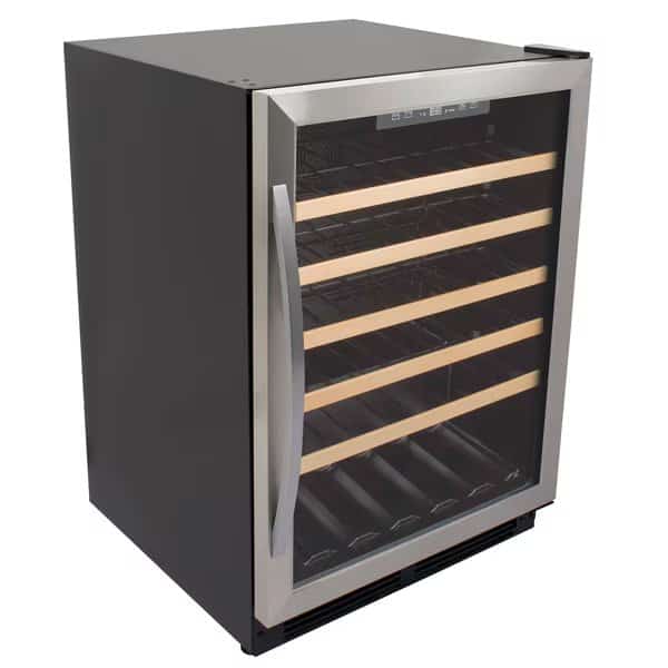 Avanti 51 Bottle Wine Cooler, Stainless Steel with Black Cabinet