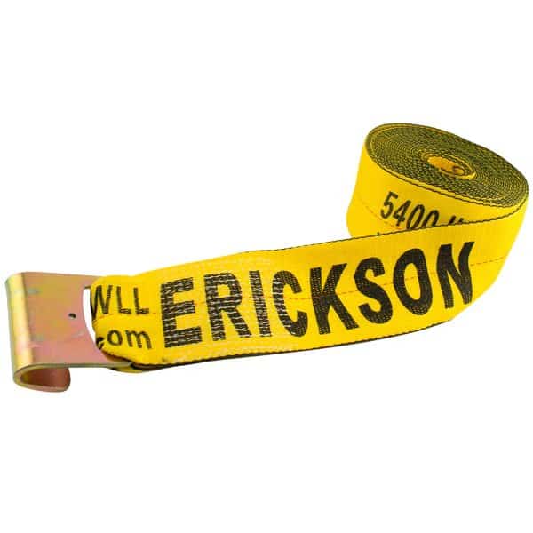 4"X40Ft 16,200 lb Winch Strap w/ Flat Hk Bulk, Erickson, Mfr#: 58703