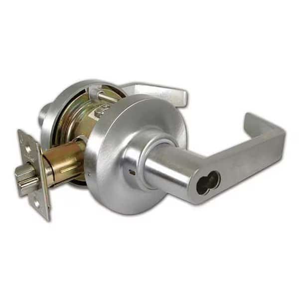 Grade 2 Cylindrical Lock, AB-Entry, 175 Lever, Satin Chrome, 2-3/4 Inch Backset, SFIC Less
