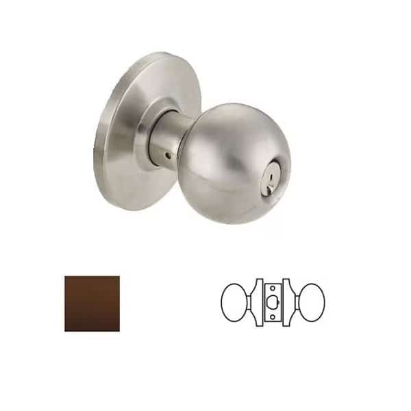 BA Design Passage Knob Lock, 2-3/8 Backset, ASA Strike, US10B Dark Bronze
