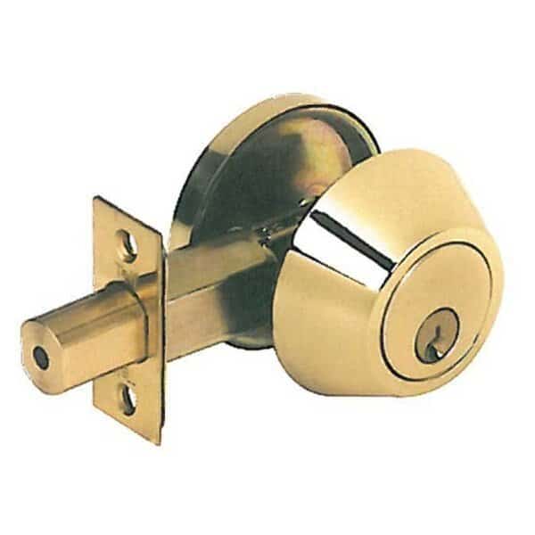 Single Cylinder Grade 2 Deadbolt, SCC Keyway, KA4, Bright Brass