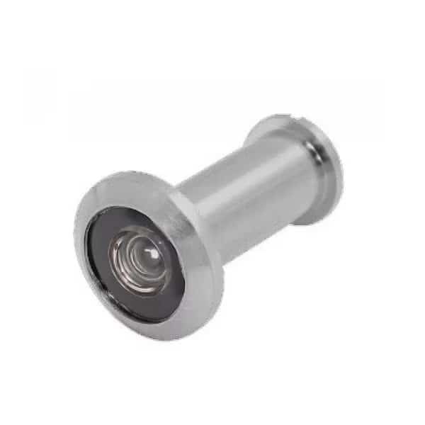 180 Degrees Brass Door Viewer, 9/16 Bore, Plastic Lens, for 1-3/8 to 2 Thick Doors, US26D Satin