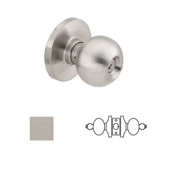 Design Store Door Knob Lock, 2-3/4 Backset, ASA Strike, Schlage C Keyway, US32D Satin Stainless