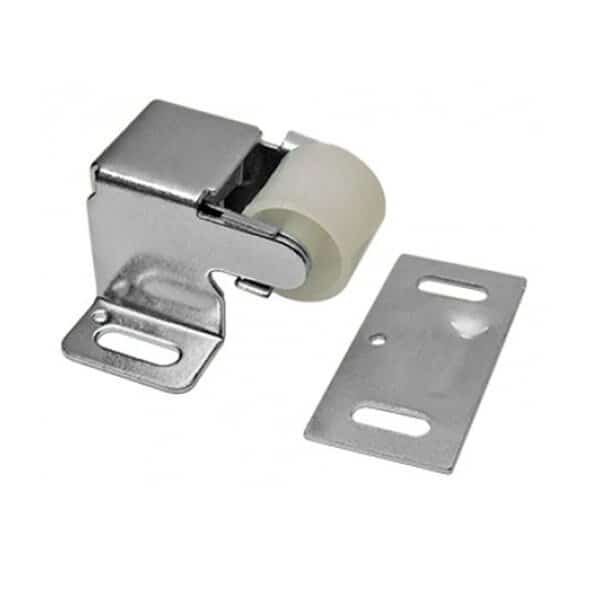 Jumbo Roller Catch, 2 Size, 1-1/4 x 7/8 Square Corner Strike, US26D Satin Chrome