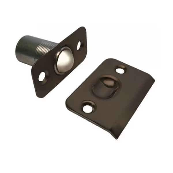Solid Brass Adjustable Ball Catch, 1 x 2-1/8, 1/4 Radius Latch Face, 1-3/8 x 2-1/8 Round