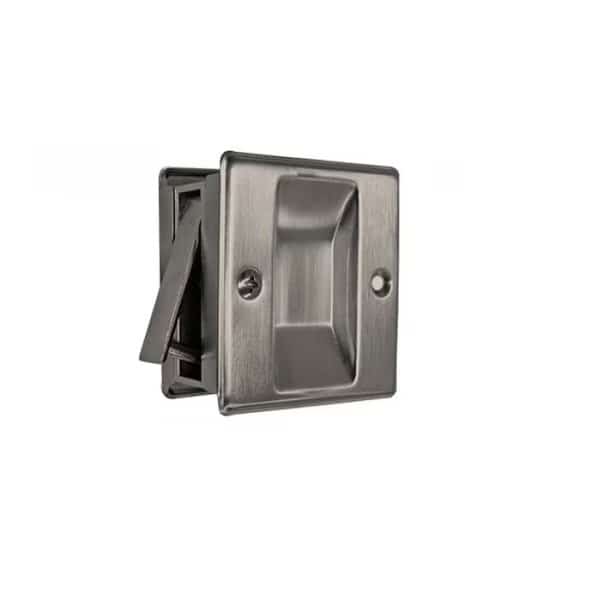 Passage Function Sliding Door Lock, US15 Satin Nickel