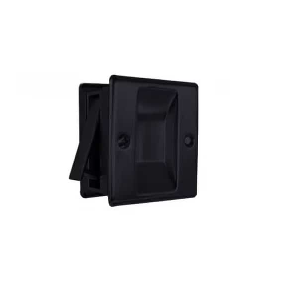 Passage Function Sliding Door Lock, US19 Flat Black