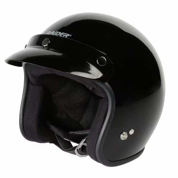 Helmet, Open Face Helmet Black Large