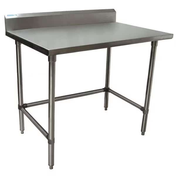 Stainless Steel Work Table W/Open Base, Plastic Feet 5 Riser 48"Wx30"D, Bk Resources, Mfr#: SVTR5OB-4830