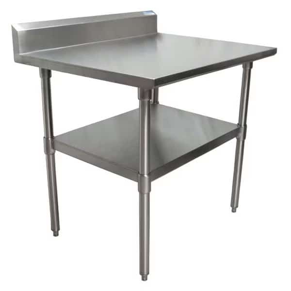 Work Table Stainless Steel Undershelf, Plastic feet 5" Riser 30"x30"