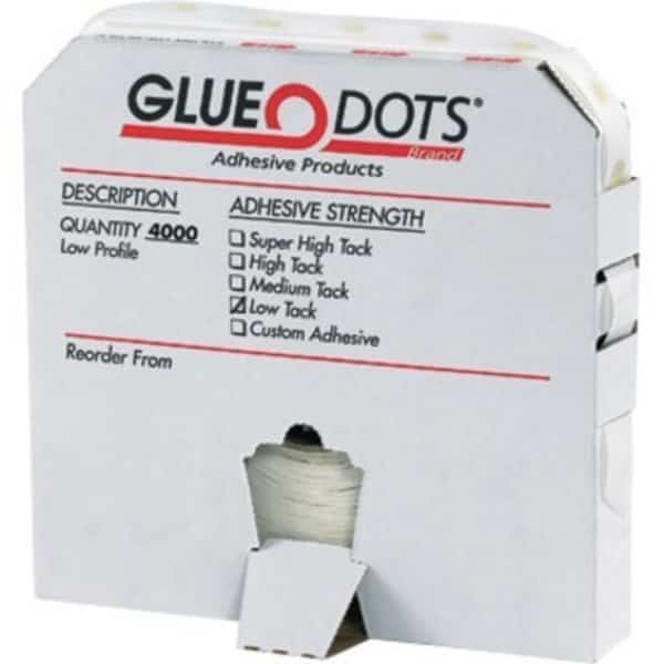 High Tack,Low Profile,1/2", Mfr#: GD103, GLUE DOTS