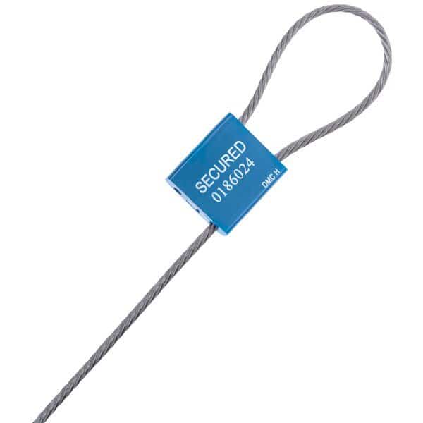 Cable Seals, 1/8" x 24", Blue, PK50