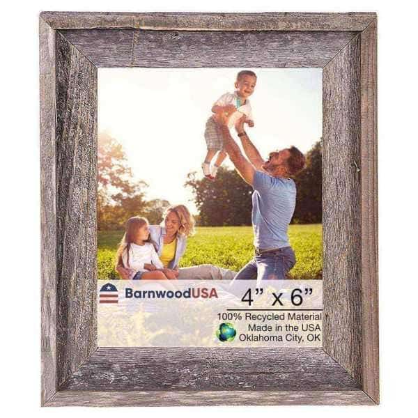 Rustic Signature Reclaimed 4x6 Picture Frame (Nat. Weathered Gray)
