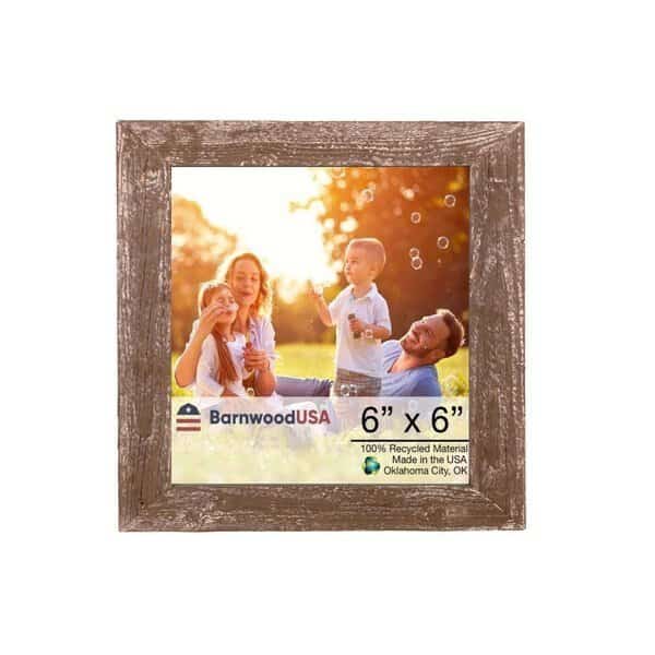 Rustic Farmhouse Reclaimed 6x6 Picture Frame (Espresso)