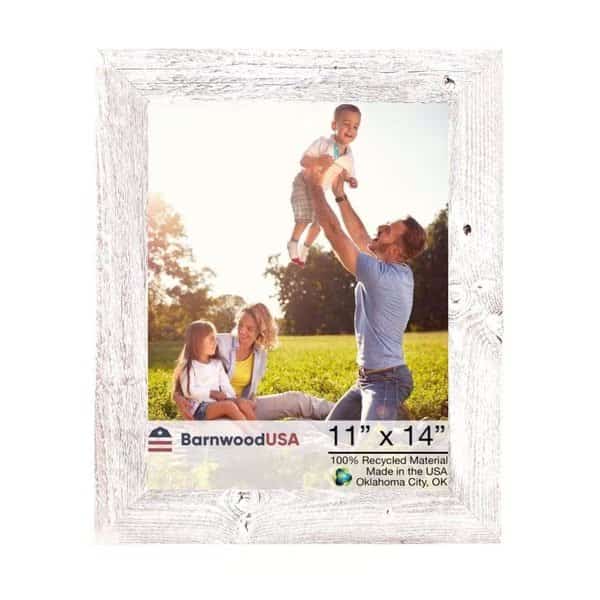 Rustic Farmhouse Reclaimed 11x14 Picture Frame (Smoky Black)