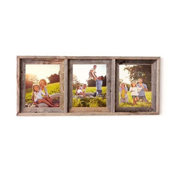 Rustic Signature Reclaimed Collage Frame - Fits 3, 8x10 Photos