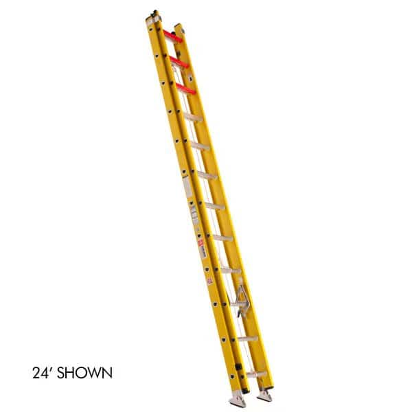 Fiberglass Extension Ladder, 300 lb Load Capacity