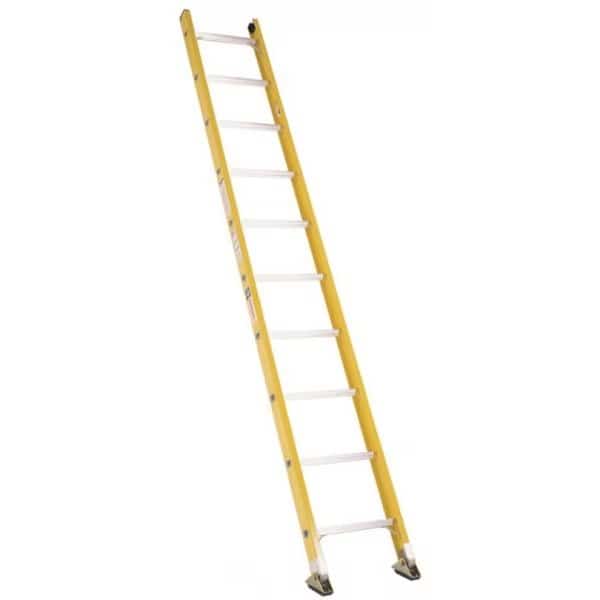 Straight Ladder, Fiberglass, 300 l b Load Capacity