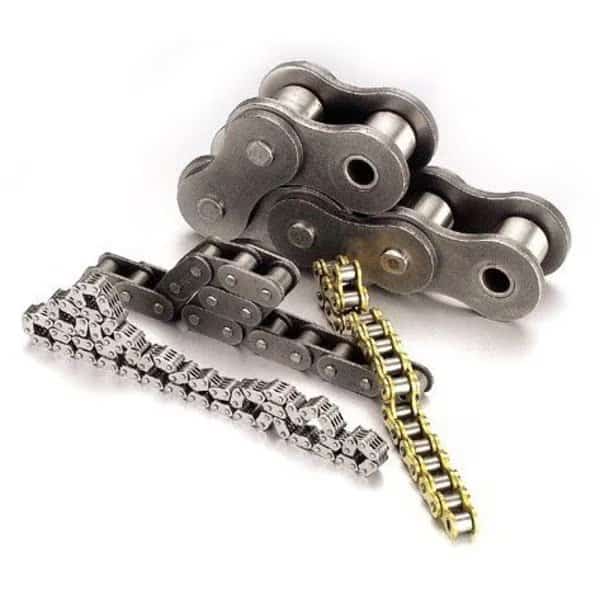 Precision ANSI Roller Chain, Dacromet aqua Coated, 3/8-in. Pitch, Connecting Link