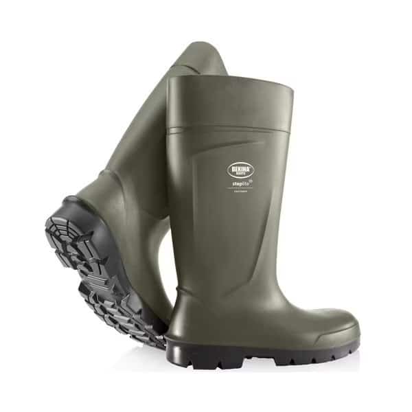 Unisex Rubber Boots, Men 11 / Women 13 Polyurethane, 15 in H, Green