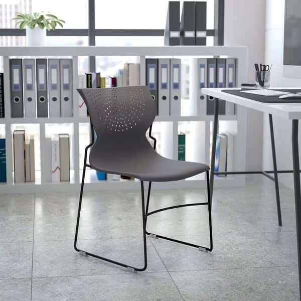 Gray Plastic Stack Chair