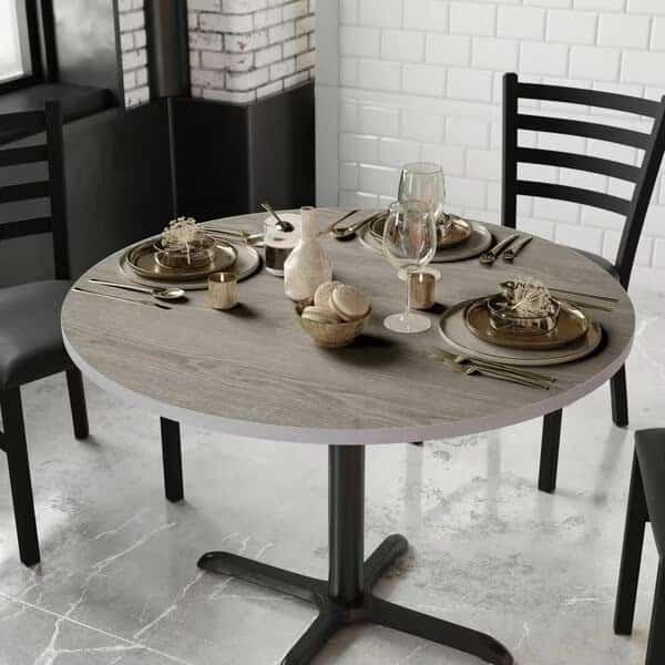 Glenbrook 42in. Round Table Top w/White or Gray Reversible Laminate Top, Flash Furniture, Mfr#: XU-RD-42-WHGY-GG