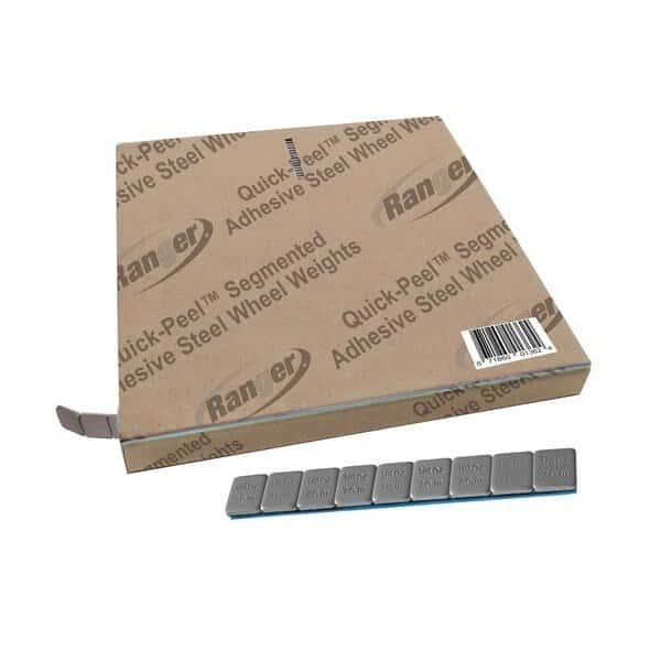 0.25 oz. / 1/2 Wide / Silver Adhesive Steel Wheel Weights / 11 lbs, 700PK
