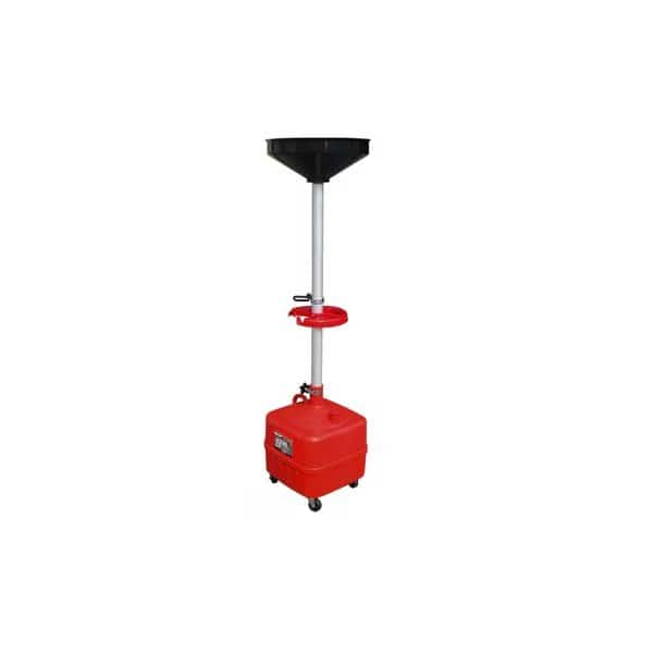 9Gallon Upright Portable Oil Drain, HeavyDuty Translucent Polyethylene
