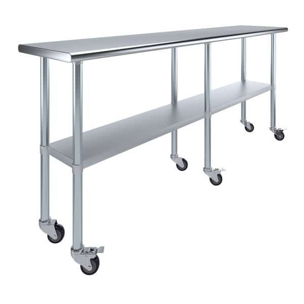 18 in. x 84 in. Stainless Steel Table With Wheels