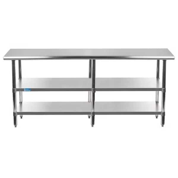 30 in. x 96 in. Stainless Steel Table With Two Undershelves
