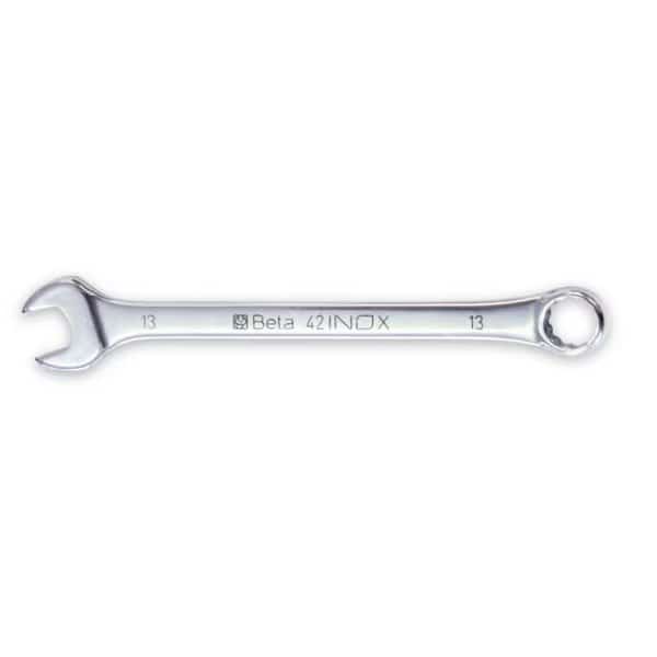 42INOX Stainless Steel, Metric 22mm, 12 Point, 15 Degrees Offset Combination Wrench