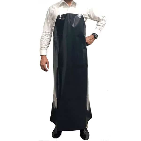 Heavy Duty Vinyl Dishwashing Apron, Black