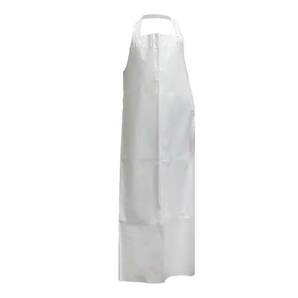 Waterproof TPU Bib Adjustable Neck Apron, White, 7.8Mil