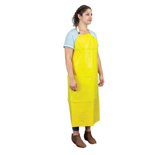 Heavy Duty Nitrile Industrial Apron, Yellow, OSFM