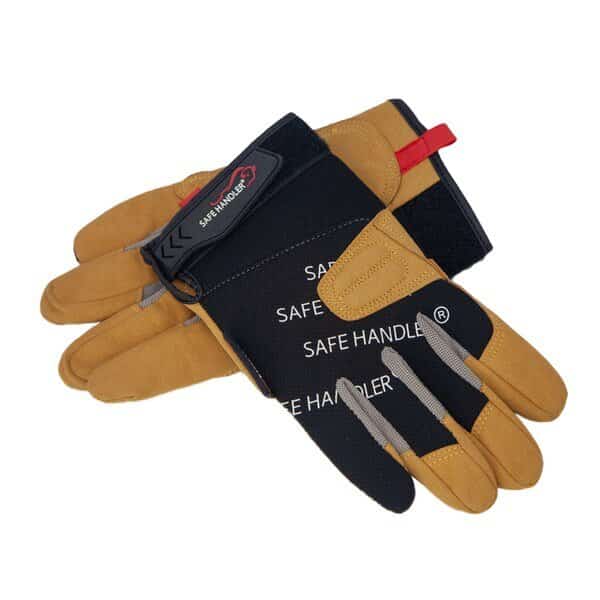 Reinforced Leather Gloves, Small/Medium, PR