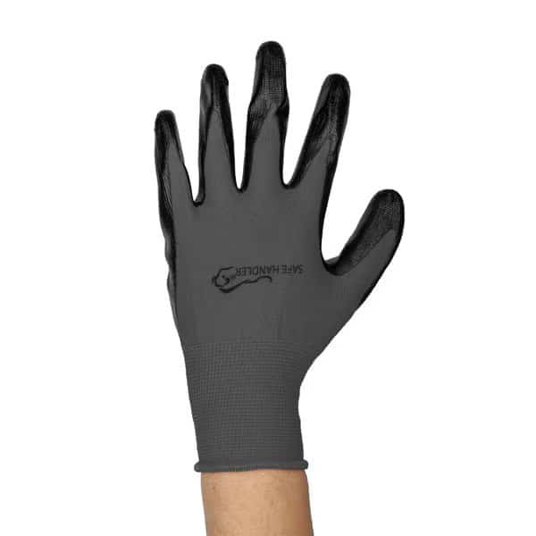 Nitrile Firm Grip Work Gloves, OSFM, Gray (12-Pack)