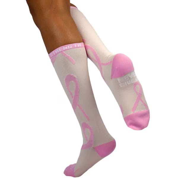 Ribbon Compression Socks, Pink/Pink, PR