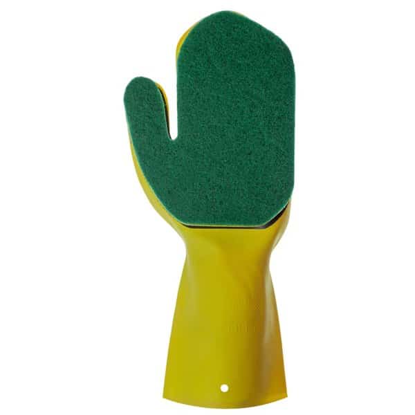 Kleen Mitt, Medium Grade Scouring Pad, Green Mitt, Left Hand