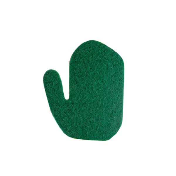 Kleen Mitt Refill, Medium Grade Scouring Pad, Green Mitt, Left Hand
