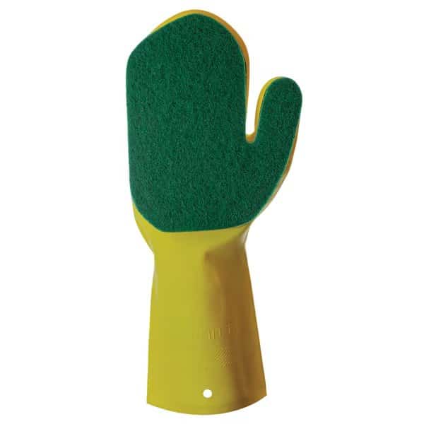 Kleen Mitt, Medium Grade Scouring Pad, Green Mitt, Right Hand