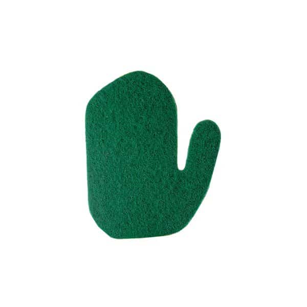 Kleen Mitt Refill, Medium Grade Scouring Pad, Green Mitt, Left Hand